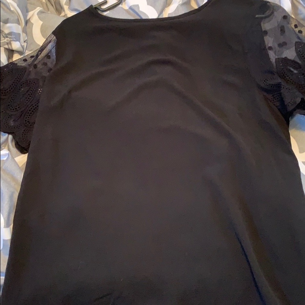 Papermoon Rhina mixed material lace detail blouse